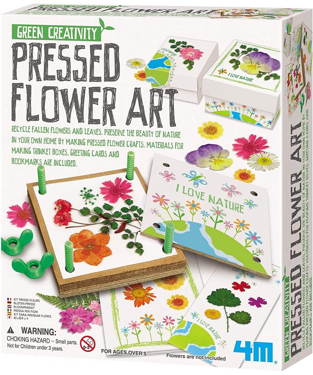 Toysmith: Green Creativity Pressed Flower Art Kit Recycle Flowers Art & Crafts DIY Kit Challenge Your Child's Imagination For...