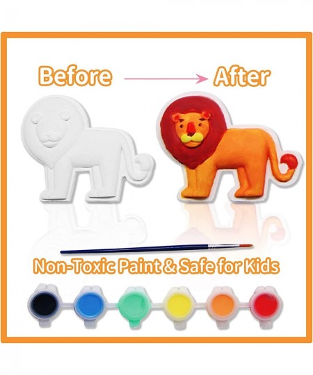 Animal Painting Kit for Kids Paint Your Own Figurines with Magnet 27 PCS Arts and Crafts Set Ceramics to Paint STEAM Projects...