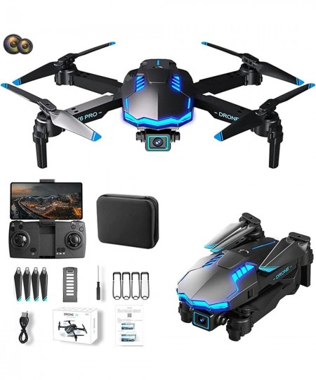 Drone with Dual Camera 4K HD FPV Camera Drone for Kids and Adults Mini Foldable RC Airplane WiFi RC Quadcopter Drone Headless...