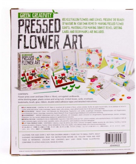 Toysmith: Green Creativity Pressed Flower Art Kit Recycle Flowers Art & Crafts DIY Kit Challenge Your Child's Imagination For...