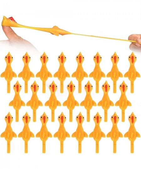 60 Pcs Slingshot Chicken Flick Chicken Squezee Chicken Flingers Stretch and Relax Sticky Funny Rubber Chickens for Party Acti...