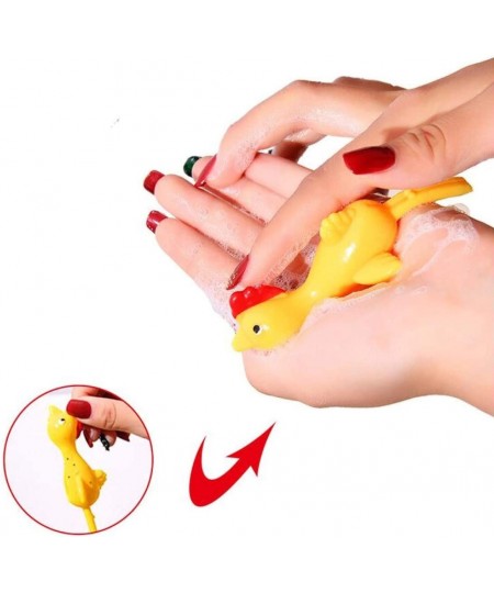 60 Pcs Slingshot Chicken Flick Chicken Squezee Chicken Flingers Stretch and Relax Sticky Funny Rubber Chickens for Party Acti...