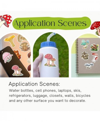 Mushrooms Stickers 100PCS Cartoon Vinyl Waterproof Decorative Stickers for Laptop Computer Skateboard Water Bottle Guitar Win...