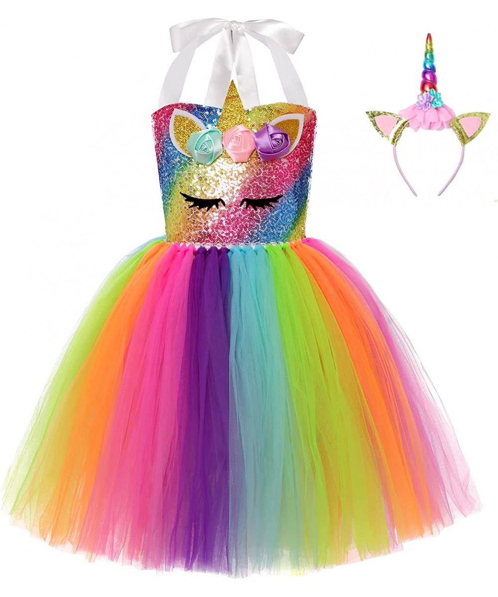 Davsolly?Unicorn?Birthday?Dress?for?Girls?Rainbow?Unicorn?Costume?3-8Y?for?Halloween?Christmas?Cosplay?Dress?Up?Party?Gifts $...