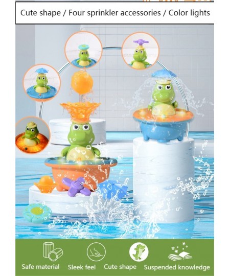 Bath Toys Light Up Baby Pool Toy with LED Light Crocodile Spray Water Toy Floating Wind Up Toys for 1 Year Old Boy Girl New B...