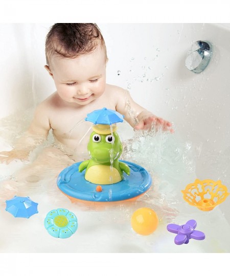 Bath Toys Light Up Baby Pool Toy with LED Light Crocodile Spray Water Toy Floating Wind Up Toys for 1 Year Old Boy Girl New B...