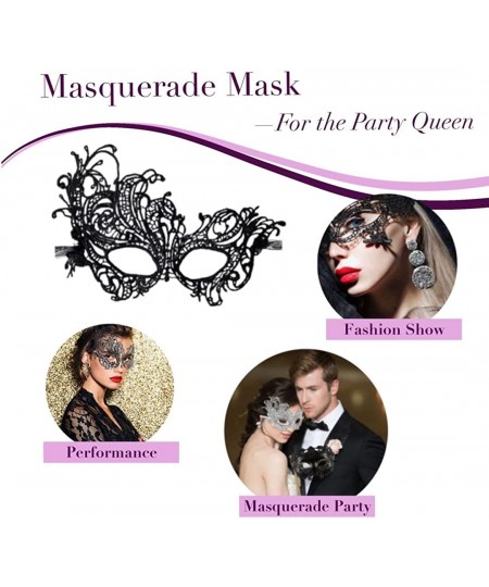 Women's Masquerade Mask For Women Mardi Gras Alluring Ballroom Gala Soiree Function $17.33 - Kids' Dress-Up Accessories