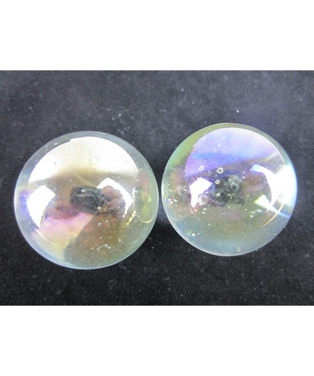 Set of 2 SOAP Bubble Boulders Iridescent Oil soap Large Shooter Solid Glass Marbles $16.75 - Dice & Marble Games