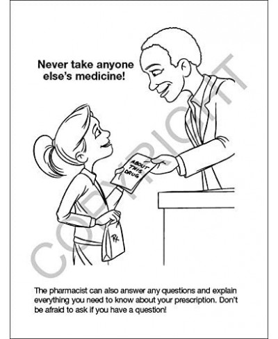 Visit to The Pharmacy - Kids Educational Coloring Books (25 Bulk Pack Without Crayons) - Pharmacist Handout Supplies Drug Sto...