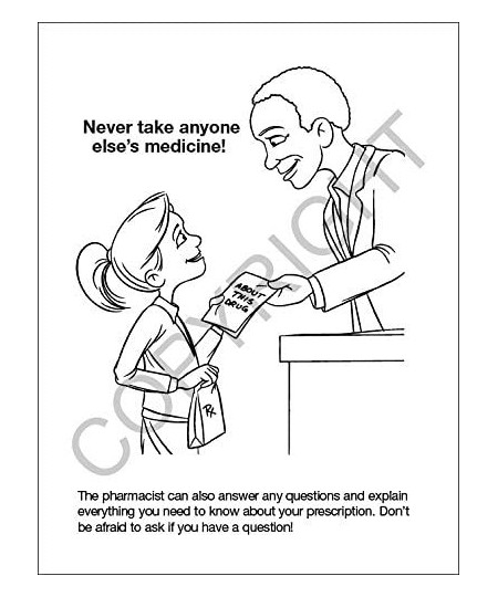 Visit to The Pharmacy - Kids Educational Coloring Books (25 Bulk Pack Without Crayons) - Pharmacist Handout Supplies Drug Sto...