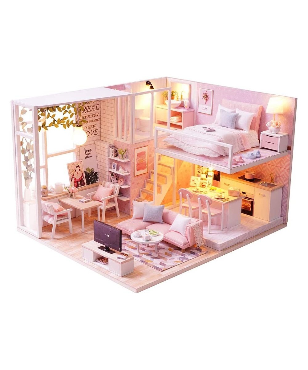 Dollhouse Miniature DIY House Kit Creative Room with Loft Apartment Scene for Romantic Artwork Gift (Tranquil Life) $59.23 - ...