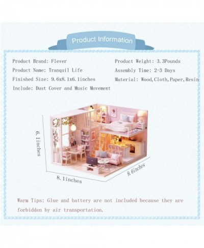 Dollhouse Miniature DIY House Kit Creative Room with Loft Apartment Scene for Romantic Artwork Gift (Tranquil Life) $59.23 - ...