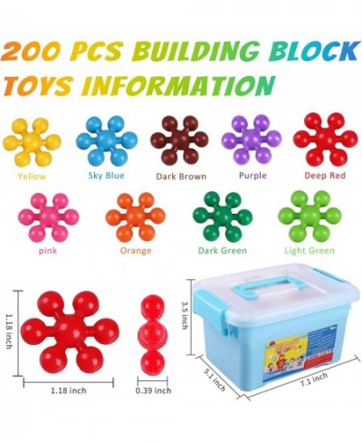 Building Blocks Kids STEM Toys 200Pcs | 9 Colors of Building Toys | Educational for Preschool Kids Age 3+ | Interlocking Soli...