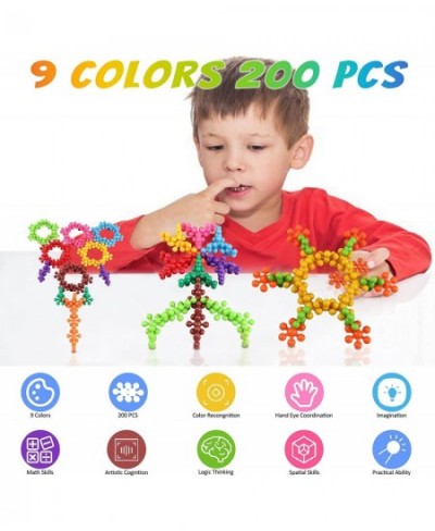 Building Blocks Kids STEM Toys 200Pcs | 9 Colors of Building Toys | Educational for Preschool Kids Age 3+ | Interlocking Soli...