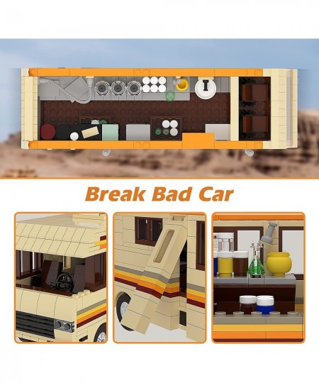 Break Bad Car Building Blocks Creative House Van Building Bricks Kit Model for Gifts Educational DIY Building Set Toy for Dec...