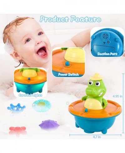 Baby Bath Toys 5 Modes Crocodile Automatic Spray Water Bath Toy for Toddlers 1-3 Light Up Sprinkler Bathtub Toys for Toddlers...