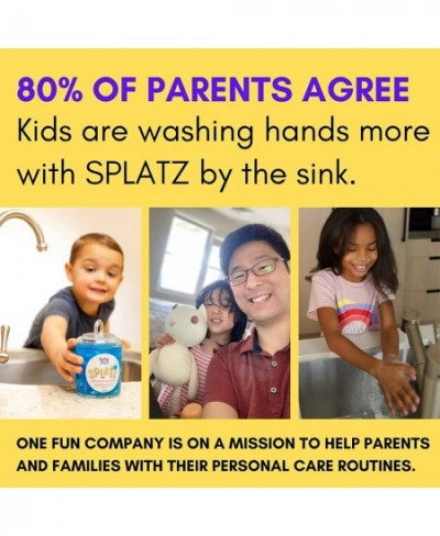 SPLATZ™ Fun Hand Soap for Kids All Natural Bursting Bubbles of Pure Soap Tactile and Sensory Play Green Color Crisp Apple Sce...