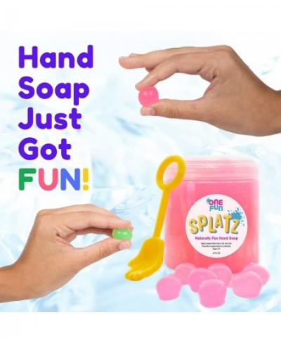 SPLATZ™ Fun Hand Soap for Kids All Natural Bursting Bubbles of Pure Soap Tactile and Sensory Play Green Color Crisp Apple Sce...