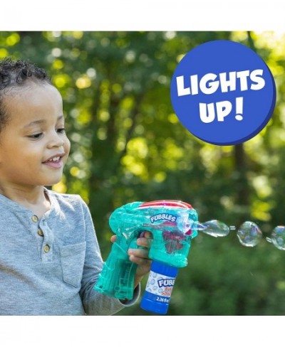 Fubbles Light Up Bubble Blaster Blows tons of Bubbles for Kids Includes Bubble Solution Teal $17.48 - Bubble Blowing Products