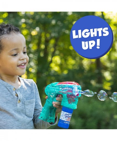 Fubbles Light Up Bubble Blaster Blows tons of Bubbles for Kids Includes Bubble Solution Teal $17.48 - Bubble Blowing Products