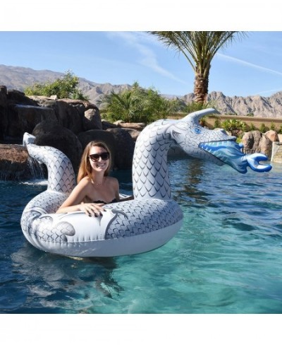 Dragon Party Tube Inflatable Rafts - Choose From Fire Dragon and Ice Dragon Pool Floats for Adults and Kids $40.39 - Swimming...