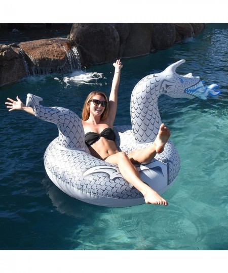 Dragon Party Tube Inflatable Rafts - Choose From Fire Dragon and Ice Dragon Pool Floats for Adults and Kids $40.39 - Swimming...