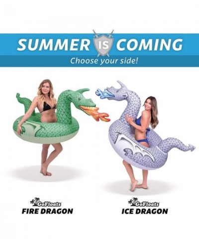 Dragon Party Tube Inflatable Rafts - Choose From Fire Dragon and Ice Dragon Pool Floats for Adults and Kids $40.39 - Swimming...