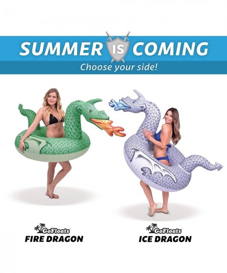 Dragon Party Tube Inflatable Rafts - Choose From Fire Dragon and Ice Dragon Pool Floats for Adults and Kids $40.39 - Swimming...