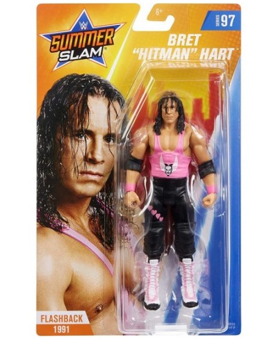 WWE SummerSlam Bret Hitman Hart Action Figure in 6-inch Scale with Articulation & Ring Gear Series 97 $45.78 - Action Figures