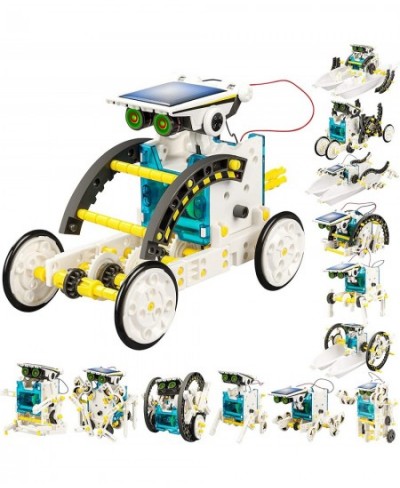 STEM 13-in-1 Solar Power Robots Creation Toy Educational Experiment DIY Robotics Kit Science Toy Solar Powered Building Robot...