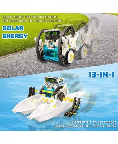 STEM 13-in-1 Solar Power Robots Creation Toy Educational Experiment DIY Robotics Kit Science Toy Solar Powered Building Robot...