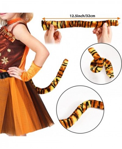 5 Pcs Tiger Costume for Kids Accessories Headband Ear Nose Tie Tail Animal Tutu Skirt Halloween Cosplay Party Stage Performan...