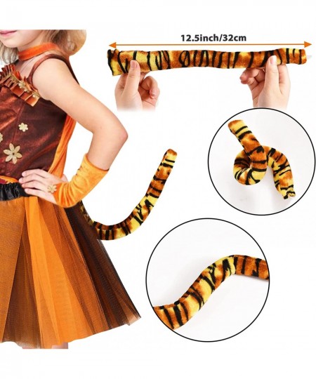 5 Pcs Tiger Costume for Kids Accessories Headband Ear Nose Tie Tail Animal Tutu Skirt Halloween Cosplay Party Stage Performan...