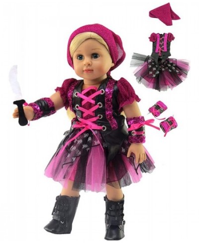 Punk Rock Pirate Halloween Costume Made to fit 18 inch Dolls $28.23 - Doll Accessories