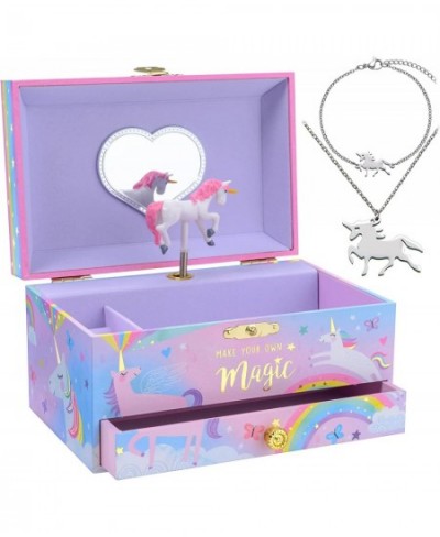 Unicorn Music Box & Little Girls Jewelry Set - 3 Unicorn Gifts for Girls $45.29 - Children's Jewelry Boxes