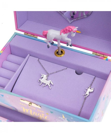 Unicorn Music Box & Little Girls Jewelry Set - 3 Unicorn Gifts for Girls $45.29 - Children's Jewelry Boxes