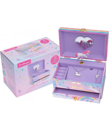 Unicorn Music Box & Little Girls Jewelry Set - 3 Unicorn Gifts for Girls $45.29 - Children's Jewelry Boxes