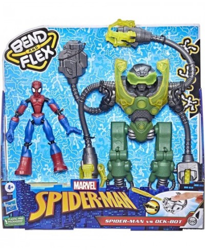 Marvel Bend and Flex Vs. Ock-Bot 6-inch Action Figure 10-Inch Ock-Bot with 2 Projectiles Ages 4 and Up $41.38 - Action Figures