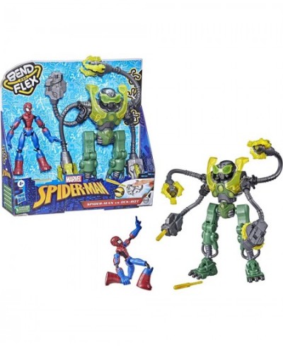 Marvel Bend and Flex Vs. Ock-Bot 6-inch Action Figure 10-Inch Ock-Bot with 2 Projectiles Ages 4 and Up $41.38 - Action Figures