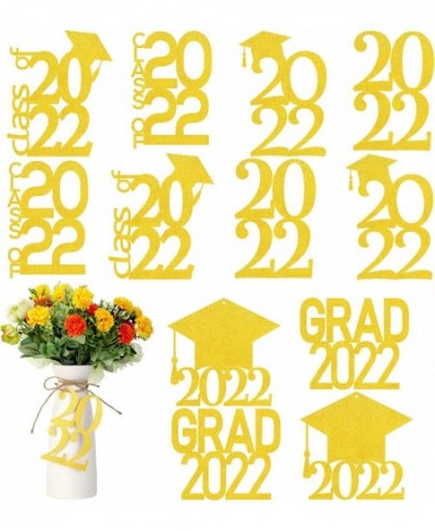 42 Pieces Graduation Cutouts 2022 Party Centerpiece Tags Glitter Grad Decorations Party Favor Tags Party Supplies and 10 Yard...