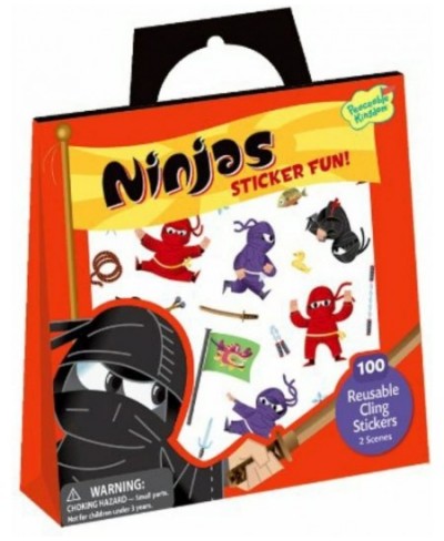 Ninjas Reusable Sticker Tote - 2 Scenes and 100 Cling Stickers $20.71 - Magnetic & Felt Playboards