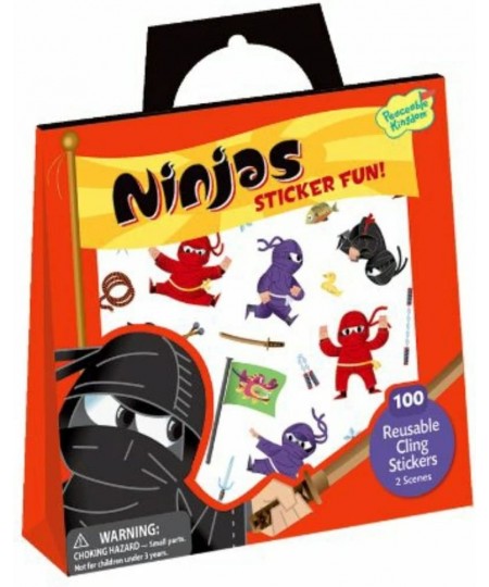 Ninjas Reusable Sticker Tote - 2 Scenes and 100 Cling Stickers $20.71 - Magnetic & Felt Playboards