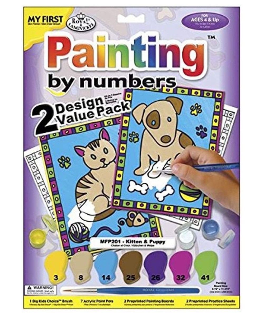 My First Paint by Number Kit 8.75 by 11.375-Inch 2/pkg $25.30 - Craft Kits