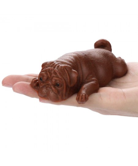 Stress Reliever Toys Mini Cute Mochi Squishy Dog Squeeze Healing Kids Toy Stress Reliever Decor Animal Noverty Toys (Brown) $...