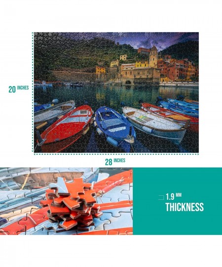 Cinque Terre 1000 Piece Jigsaw Puzzle for Adults and Kids Vibrant and Challenging Italian Landscape Precision Cut Pieces Colo...