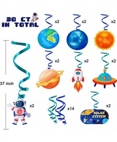 30PCS Astronaut Party Hanging Swirls Space Party Decorations for Kids Birthday Party Hanging Booth Props Solar System Party S...