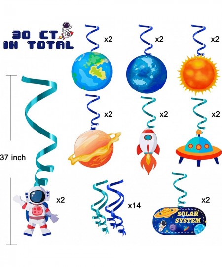 30PCS Astronaut Party Hanging Swirls Space Party Decorations for Kids Birthday Party Hanging Booth Props Solar System Party S...