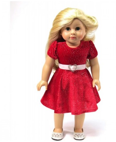 Red Sparkle Dress with Coat Made for 18 inch Dolls $30.32 - Doll Accessories