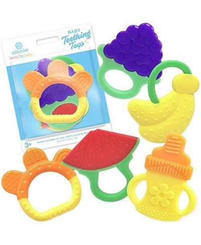 Baby Teething Toys Silicone Baby Teething Toys for Sore Gums Freezer-safe Teething Toy with Unique Textures Teething Toys Set...