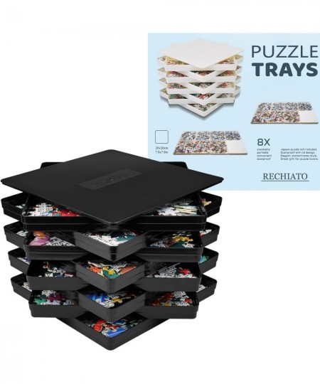 8 Puzzle Sorting Trays with Lid 8x8 Premiunm Puzzle Trays Gift for Puzzles 1000-1500 Pieces $29.41 - Puzzle Accessories